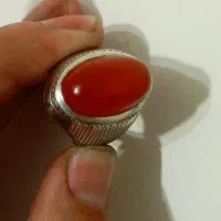 عقیق یمنی سرخ ناب کهنه چشم دار|جواهرات|کرمانشاه, |دیوار