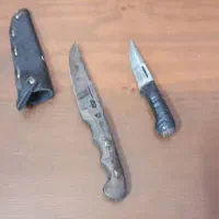 چاقوی قدیمی ،قیچی کوچک، سیلور قدیمی.