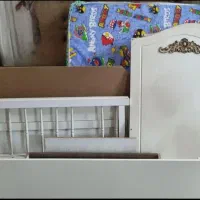 تخت کودک با روکش وکیوم به همراه تشک