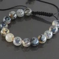 دستبند سنگ عقیق و جید و اوپال و دیگری همه سنگ