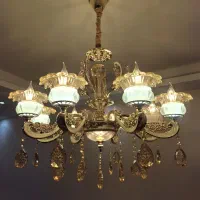 2 عدد لوستر کلاسیک و بسیار شیک، پرکار و مجلل