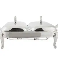 سرویس سوفله خوری استیل حلقه نگین دار مدل رزلند