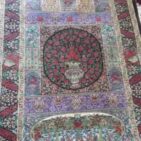 قالی تمام ابریشم زرع و نیم