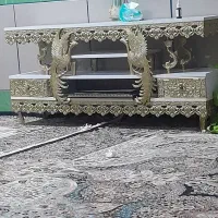 میز برنج تلویزون طاووس