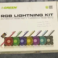 کیت فن کیس و نورپردازی RGB گرین