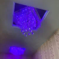 سه عدد لوستر رنگی رنگی و یک عدد پرده کریستال|لوستر و چراغ آویز|تهران, مجیدآباد|دیوار