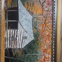 دو عدد تابلو فرش ماشینی در حد نو