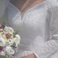 لباس عروس همراه با ....|لباس|ساری, |دیوار