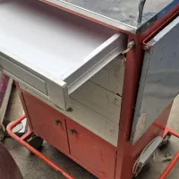 میز کار چرخدار فلزی با قفسه و کشو جعبه ابزار|ابزارآلات|بندرعباس, |دیوار