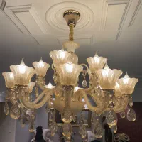 لوستر ۱۶ شاخه شامپاینی