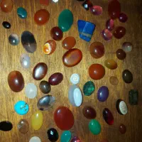 نگین تراش خورده طبیعی عقیق وشجر وفیروزه