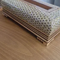 جعبه دستمال خاتم کاری|صنایع دستی و سایر لوازم تزئینی|اصفهان, تخت فولاد|دیوار
