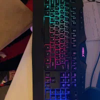 کیبورد RGB سوییج مکانیکال سیمی Hisk-A|قطعات و لوازم جانبی رایانه|تهران, المهدی|دیوار
