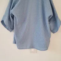 مانتو ژاکارد حصیری آبی فری سایز|لباس|نوشهر, |دیوار