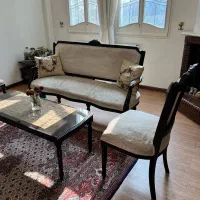 مبل استیل ۹ نفره چوب راش پارچه ترک نیاز به شستشو