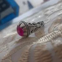 انگشتر نقره دست ساز یاقوت استار