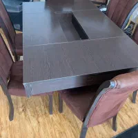 میز نهار خوری چوبی ۶ نفره قابل تبدیل به ۸ نفره|میز و صندلی غذاخوری|تهران, شهرک نفت|دیوار