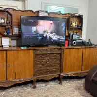 فروش  میز تلویزیون تمام چوب گردو عتیقه و انتیک