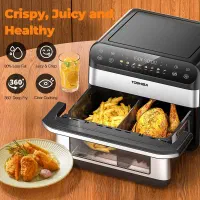 سرخ کن دوقلو توشیبا ژاپن بدون روغن با گارانتی