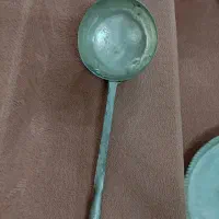 سینی و ملاقه مسی|کلکسیون اشیاء عتیقه|قم, مهدیه|دیوار