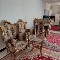 فروش ست کامل یکدست چوب وبرنجی|مبلمان خانگی و میز عسلی|بروجرد, |دیوار