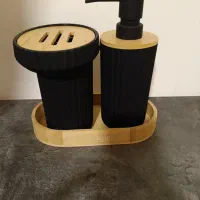 جا مایع دستشویی جا صابونی و جا مسواکی اسمارت