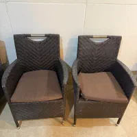 ست میز و صندلی بالکنی حصیری ایکیا