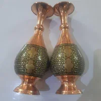 بک جفت گلدان خاتم ومس