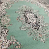 دوتخته فرش سبز  رنگ 500شانه بیستون