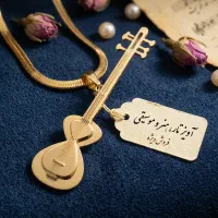 گردنبند استیل رنگ ثابت 3 بعدی