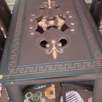 آینه و شمعدان  میزناهارخوری و آباژور چهارتایی