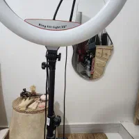 رینگ لایت به همراه سه پایه|دوربین عکاسی و فیلم‌برداری|بهبهان, |دیوار