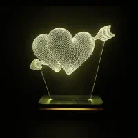 چراغ خواب طرح قلب و تیر سان لیزر|چراغ خواب و آباژور|کلاله, |دیوار