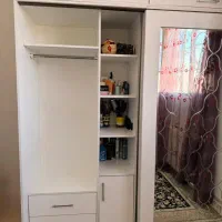 کمد لباس بسیار بزرگ و جادار جنس ملامینه درجه یک|تخت و سرویس خواب|گلپایگان, |دیوار