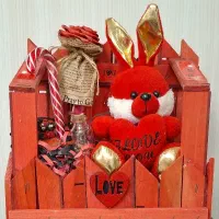 باکس ولنتاین چوبی خرگوشی خاص/هدیه عاشقانه