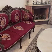 مبلمان 9 نفره چوب گردو در حد نو - پارچه نو|مبلمان خانگی و میز عسلی|تهران, میرداماد|دیوار