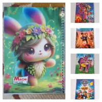 دفتر سیمی طلقی فانتزی خط دار 50 80 100 برگ