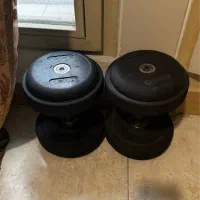 دو جفت دمبل درجه یک شش ضلعی۱۵و۲۰کیلویی|تجهیزات ورزشی|تهران, پونک|دیوار