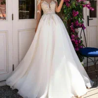 لباس عروس اروپایی حریر کد ۱۴۰۱ مزون مطهره|لباس|تهران, شیخ هادی|دیوار