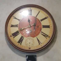 ساعت دیوری طرح چوب