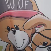 تابلو فرش بزرگ و پرده اتاق بچه