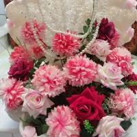 گل صدفی و مرواریدی|گل مصنوعی|مبارکه, |دیوار