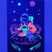 تابلو بلک لایت شبرنگ|تابلو، نقاشی، عکس|فولادشهر, فولادشهر|دیوار