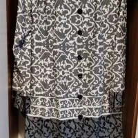 مانتو  شکیل مجلسی مشکی سفید