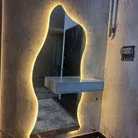 آینه دکوراتیو LED دار با باکس مگنتی|آینه|کرمانشاه, |دیوار