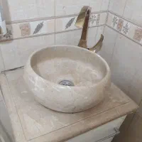 روشویی کابینتی صفحه سنگ به همراه شیر|لوازم سرویس بهداشتی|تهران, شهید رجایی|دیوار