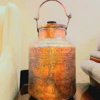 ظرف مسی موزه ای قاجاری آنتیک قدیمی