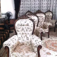 مبل سلطنتی ۹ نفره کارکرده|مبلمان خانگی و میز عسلی|اصفهان, شاهزید|دیوار