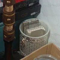 سطل زباله و جا دستمال استیل