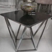 عسلی ودو عدد جلو مبلی استیل الماسی